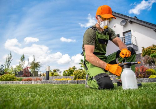 Professional,Gardener,Wearing,Full,Face,Mask,And,Safety,Glasses,Getting